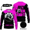 JUST FKCN SEND IT - 3D ALL OVER PRINTED - CAN AM PINK - SWEATER UGLY