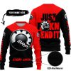 JUST FKCN SEND IT - 3D ALL OVER PRINTED - CAN AM RED - SWEATER UGLY