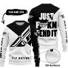 JUST FKCN SEND IT - 3D ALL OVER PRINTED - FLY RACING BLACK - SWEATER UGLY