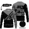 JUST FKCN SEND IT - 3D ALL OVER PRINTED - FLY RACING GREY - SWEATER UGLY