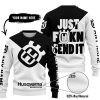 JUST FKCN SEND IT - 3D ALL OVER PRINTED - HUSQVARNA BLACK - SWEATER UGLY