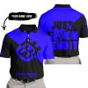 JUST FKCN SEND IT - 3D ALL OVER PRINTED - HUSQVARNA BLUE - POLO SHIRT