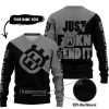 JUST FKCN SEND IT - 3D ALL OVER PRINTED - HUSQVARNA GREY - SWEATER UGLY