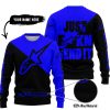 JUST FKCN SEND IT - 3D ALL OVER PRINTED - ALPINESTARS BLUE - SWEATER UGLY