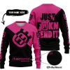 JUST FKCN SEND IT - 3D ALL OVER PRINTED - HUSQVARNA PINK 1 - SWEATER UGLY