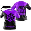 JUST FKCN SEND IT - 3D ALL OVER PRINTED - HUSQVARNA PURPLE - T-SHIRT