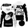 JUST FKCN SEND IT - 3D ALL OVER PRINTED - POLARIS WHITE - SWEATER UGLY