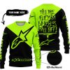 TILL THE FUCKIN FREAKIN TRAINING WHEEL FALL OFF - 3D ALL OVER PRINTED - ALPINESTARS - NEON - SWEATER UGLY