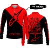 TILL THE FUCKIN FREAKIN TRAINING WHEEL FALL OFF - 3D ALL OVER PRINTED - ALPINESTARS - RED - LONG SLEEVE POLO SHIRT