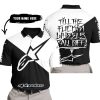 TILL THE FUCKIN FREAKIN TRAINING WHEEL FALL OFF - 3D ALL OVER PRINTED - ALPINESTARS - WHITE - POLO SHIRT