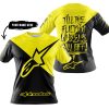 TILL THE FUCKIN FREAKIN TRAINING WHEEL FALL OFF - 3D ALL OVER PRINTED - ALPINESTARS - YELLOW - T-SHIRT