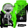 TILL THE FUCKIN FREAKIN TRAINING WHEEL FALL OFF - 3D ALL OVER PRINTED - CAN AM GREEN - FLEECE ZIP HOODIE
