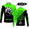 TILL THE FUCKIN FREAKIN TRAINING WHEEL FALL OFF - 3D ALL OVER PRINTED - CAN AM GREEN - LONG SLEEVE POLO SHIRT