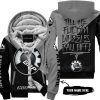 TILL THE FUCKIN FREAKIN TRAINING WHEEL FALL OFF - 3D ALL OVER PRINTED - CAN AM GREY - FLEECE ZIP HOODIE