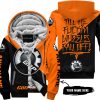 TILL THE FUCKIN FREAKIN TRAINING WHEEL FALL OFF - 3D ALL OVER PRINTED - CAN AM ORANGE - FLEECE ZIP HOODIE