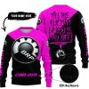 TILL THE FUCKIN FREAKIN TRAINING WHEEL FALL OFF - 3D ALL OVER PRINTED - CAN AM PINK - SWEATER UGLY