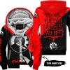 TILL THE FUCKIN FREAKIN TRAINING WHEEL FALL OFF - 3D ALL OVER PRINTED - CAN AM RED - FLEECE ZIP HOODIE
