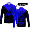 TILL THE FUCKIN FREAKIN TRAINING WHEEL FALL OFF - 3D ALL OVER PRINTED - FLY RACING BLUE - LONG SLEEVE POLO SHIRT