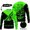 TILL THE FUCKIN FREAKIN TRAINING WHEEL FALL OFF - 3D ALL OVER PRINTED - FLY RACING GREEN - SWEATER UGLY