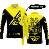 TILL THE FUCKIN FREAKIN TRAINING WHEEL FALL OFF - 3D ALL OVER PRINTED - FLY RACING YELLOW - LONG SLEEVE POLO SHIRT