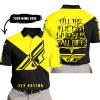 TILL THE FUCKIN FREAKIN TRAINING WHEEL FALL OFF - 3D ALL OVER PRINTED - FLY RACING YELLOW - POLO SHIRT