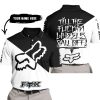 TILL THE FUCKIN FREAKIN TRAINING WHEEL FALL OFF - 3D ALL OVER PRINTED - FOX RACING - BLACK - POLO SHIRT