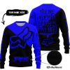 TILL THE FUCKIN FREAKIN TRAINING WHEEL FALL OFF - 3D ALL OVER PRINTED - FOX RACING - BLUE - SWEATER UGLY