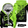 TILL THE FUCKIN FREAKIN TRAINING WHEEL FALL OFF - 3D ALL OVER PRINTED - FOX RACING - GREEN 1 - FLEECE ZIP HOODIE