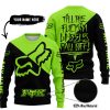 TILL THE FUCKIN FREAKIN TRAINING WHEEL FALL OFF - 3D ALL OVER PRINTED - FOX RACING - GREEN 1 - SWEATER UGLY