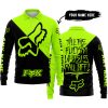 TILL THE FUCKIN FREAKIN TRAINING WHEEL FALL OFF - 3D ALL OVER PRINTED - FOX RACING - NEON - LONG SLEEVE POLO SHIRT