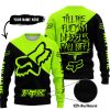 TILL THE FUCKIN FREAKIN TRAINING WHEEL FALL OFF - 3D ALL OVER PRINTED - FOX RACING - NEON - SWEATER UGLY