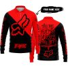 TILL THE FUCKIN FREAKIN TRAINING WHEEL FALL OFF - 3D ALL OVER PRINTED - FOX RACING - RED - LONG SLEEVE POLO SHIRT