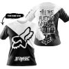 TILL THE FUCKIN FREAKIN TRAINING WHEEL FALL OFF - 3D ALL OVER PRINTED - FOX RACING - WHITE - T-SHIRT