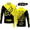 TILL THE FUCKIN FREAKIN TRAINING WHEEL FALL OFF - 3D ALL OVER PRINTED - FOX RACING - YELLOW - LONG SLEEVE POLO SHIRT