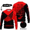 TILL THE FUCKIN FREAKIN TRAINING WHEEL FALL OFF - 3D ALL OVER PRINTED - HONDA RED - SWEATER UGLY