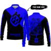 TILL THE FUCKIN FREAKIN TRAINING WHEEL FALL OFF - 3D ALL OVER PRINTED - HUSQVARNA BLUE - LONG SLEEVE POLO SHIRT