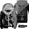 TILL THE FUCKIN FREAKIN TRAINING WHEEL FALL OFF - 3D ALL OVER PRINTED - HUSQVARNA GREY - FLEECE ZIP HOODIE