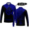 TILL THE FUCKIN FREAKIN TRAINING WHEEL FALL OFF - 3D ALL OVER PRINTED - HUSQVARNA NAVY - LONG SLEEVE POLO SHIRT