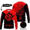 TILL THE FUCKIN FREAKIN TRAINING WHEEL FALL OFF - 3D ALL OVER PRINTED - HUSQVARNA RED - SWEATER UGLY