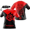 TILL THE FUCKIN FREAKIN TRAINING WHEEL FALL OFF - 3D ALL OVER PRINTED - HUSQVARNA RED - T-SHIRT