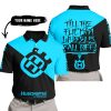 TILL THE FUCKIN FREAKIN TRAINING WHEEL FALL OFF - 3D ALL OVER PRINTED - HUSQVARNA SKY BLUE - POLO SHIRT