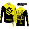 TILL THE FUCKIN FREAKIN TRAINING WHEEL FALL OFF - 3D ALL OVER PRINTED - HUSQVARNA YELLOW - LONG SLEEVE POLO SHIRT