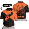 TILL THE FUCKIN FREAKIN TRAINING WHEEL FALL OFF - 3D ALL OVER PRINTED - KTM ORANGE - POLO SHIRT