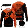 TILL THE FUCKIN FREAKIN TRAINING WHEEL FALL OFF - 3D ALL OVER PRINTED - KTM ORANGE - SWEATER UGLY