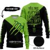 TILL THE FUCKIN FREAKIN TRAINING WHEEL FALL OFF - 3D ALL OVER PRINTED - MONSTER ENERGY GREEN - SWEATER UGLY