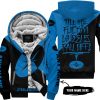 TILL THE FUCKIN FREAKIN TRAINING WHEEL FALL OFF - 3D ALL OVER PRINTED - POLARIS BLUE - FLEECE ZIP HOODIE