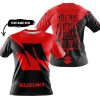 TILL THE FUCKIN FREAKIN TRAINING WHEEL FALL OFF - 3D ALL OVER PRINTED - SUZUKI RED - T-SHIRT