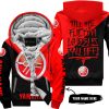 TILL THE FUCKIN FREAKIN TRAINING WHEEL FALL OFF - 3D ALL OVER PRINTED - YAMAHA RED - FLEECE ZIP HOODIE