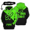 JUST GONNA SEND IT – 3D ALL OVER PRINTED – FOX RACING GIRL – GREEN