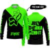 JUST GONNA SEND IT – 3D ALL OVER PRINTED – FOX RACING GIRL – GREEN - LONG SLEEVE POLO SHIRT